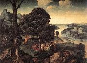 Landscape with St John the Baptist Preaching a PATENIER, Joachim